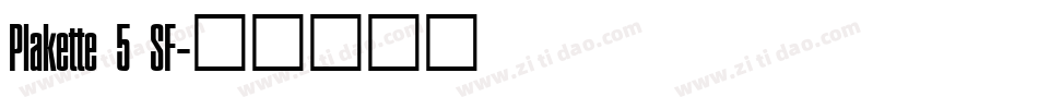 Plakette 5 SF字体转换